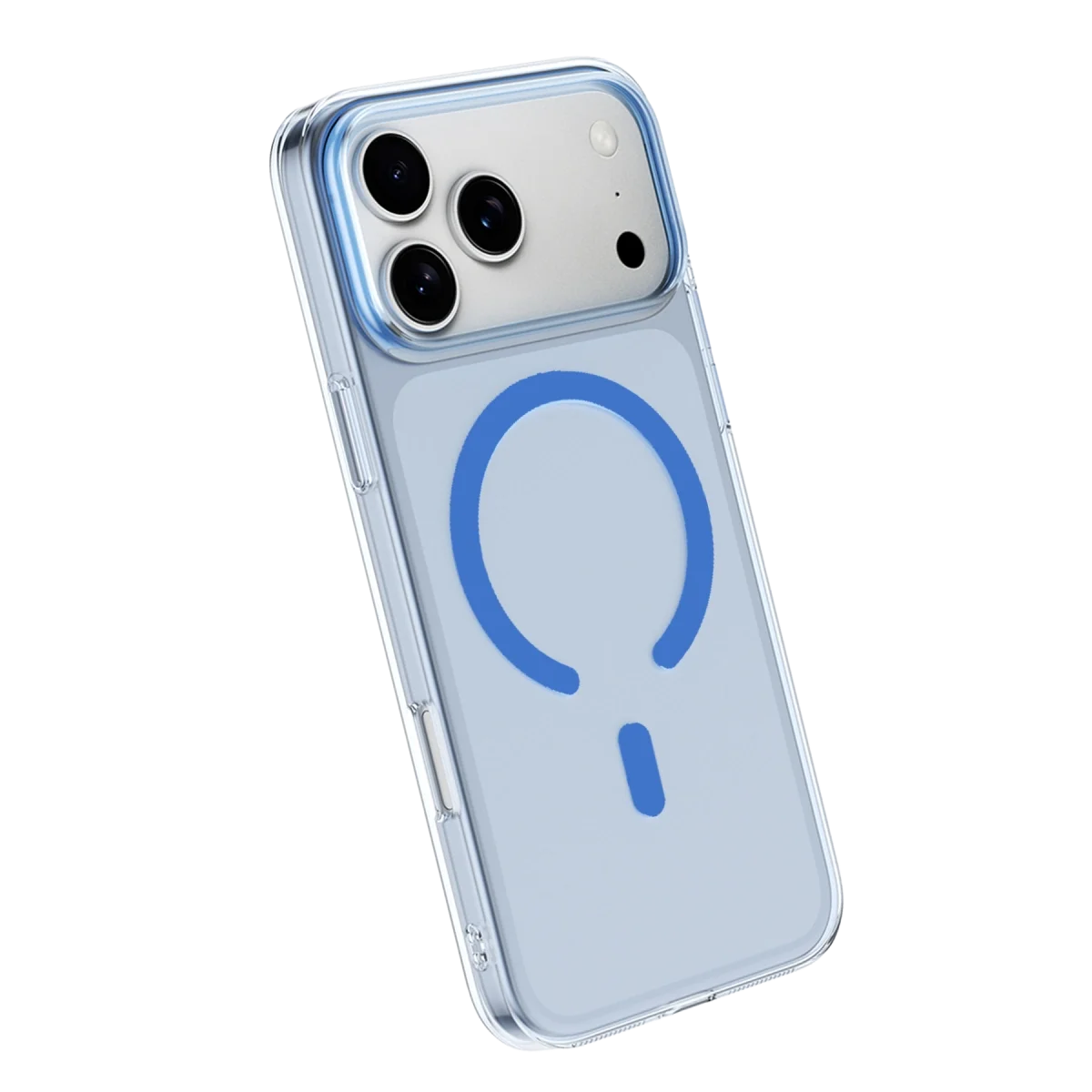 Apple İphone 18 Pro Combo Sert Şeffaf Magsafe Kapak - Açık Mavi - Görsel 2