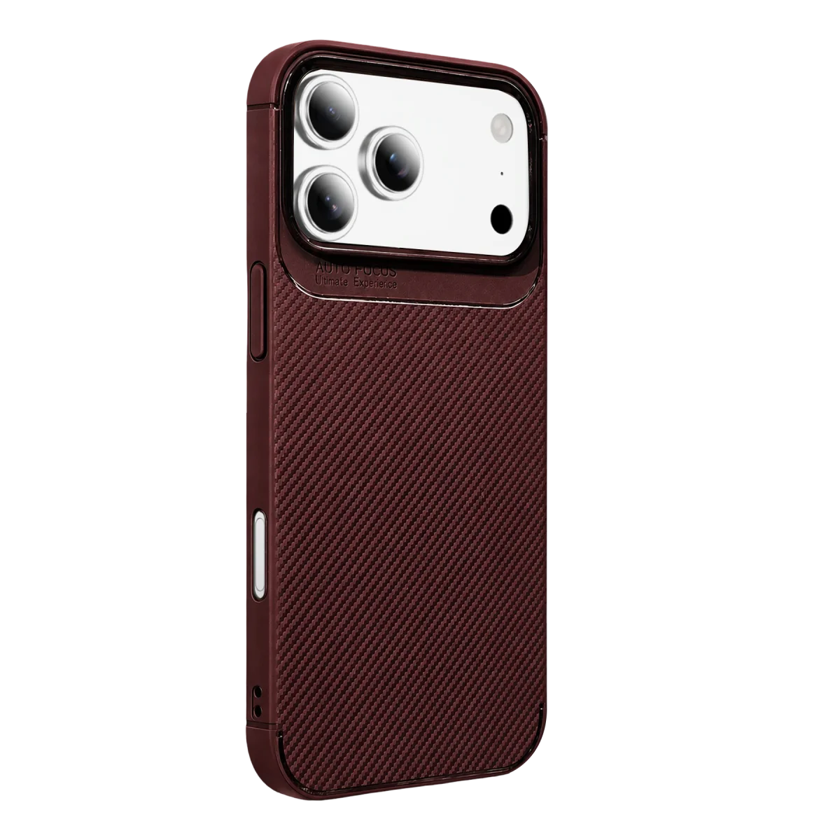 Apple iPhone 18 Pro Auto Focus Karbon Kapak - Bordo