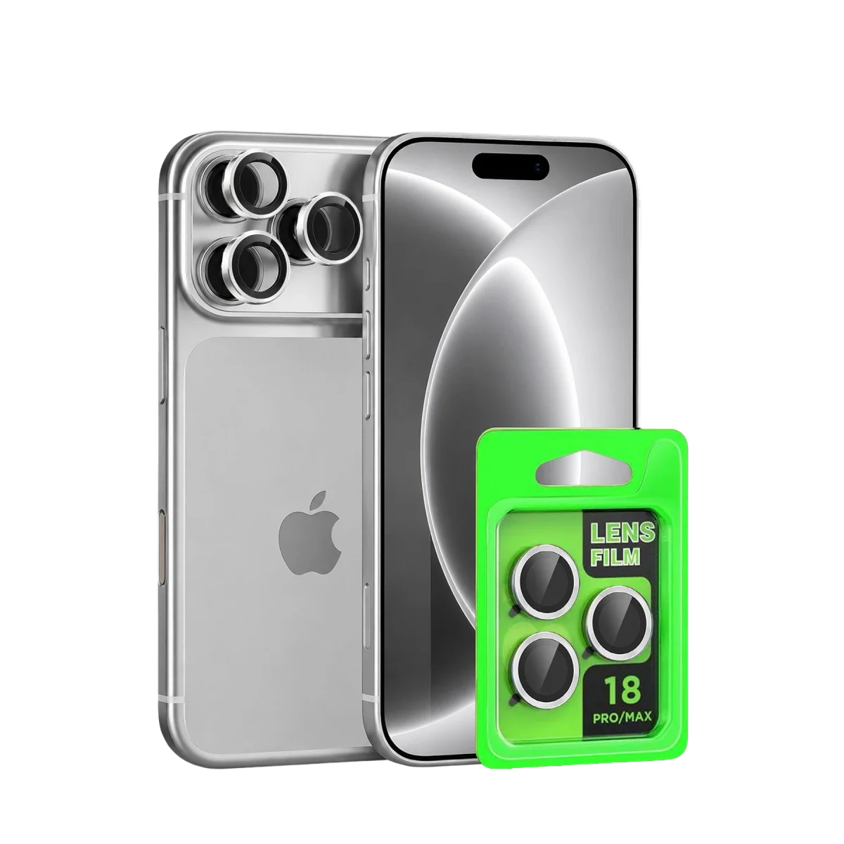 Apple İphone 18 Pro Raze Metal Kamera Lens - Gümüş Apple İphone 18 Pro Raze Metal Kamera Lens - Gümüş