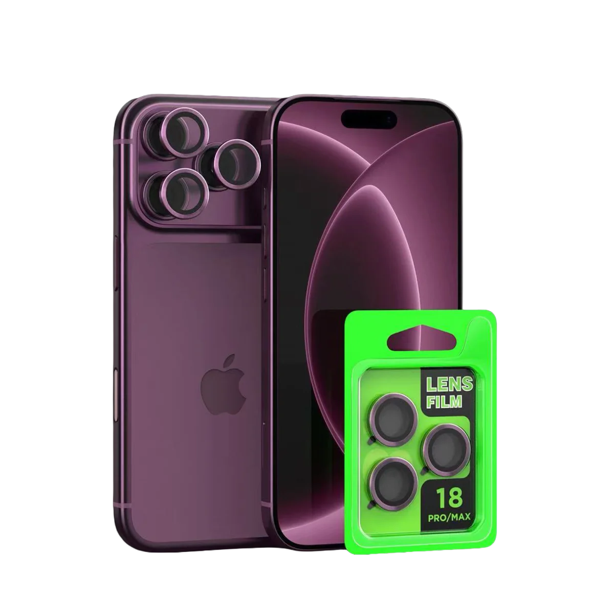 Apple iPhone 18 Pro Raze Metal Kamera Lens - Bordo Apple iPhone 18 Pro Raze Metal Kamera Lens - Bordo