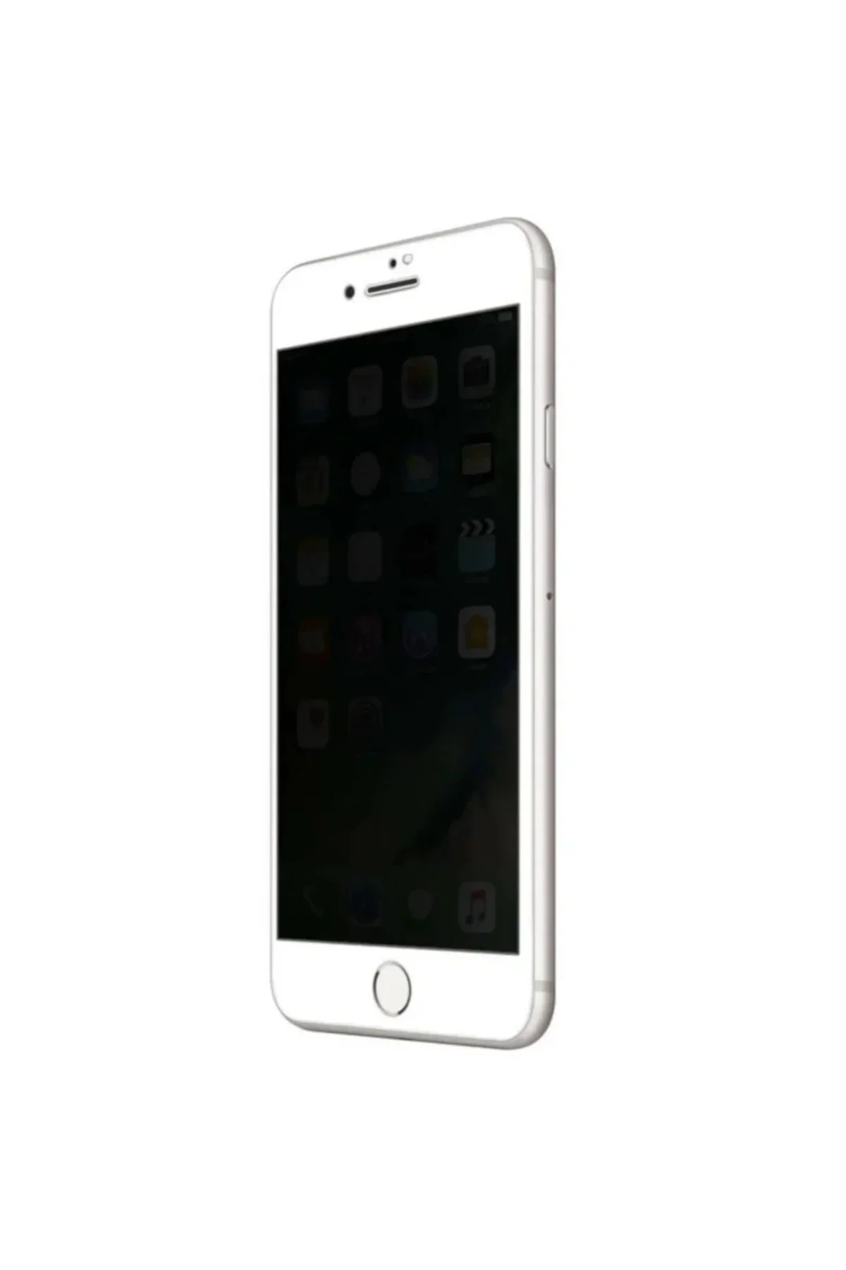 Apple iPhone 6 Gizli Kırılmaz cam Privacy Tam Kaplayan Beyaz
