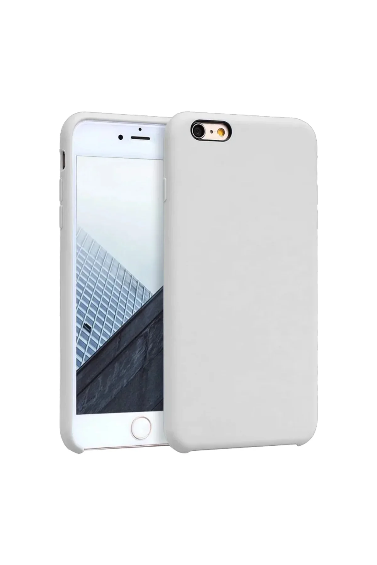 Apple iPhone 6 İnce Mat Silikon Kılıf Beyaz
