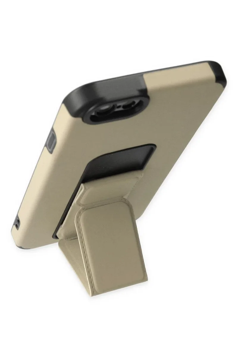 Apple iPhone 6 Kılıf Mega Standlı Silikon - Gold Apple iPhone 6 Kılıf Mega Standlı Silikon - Gold