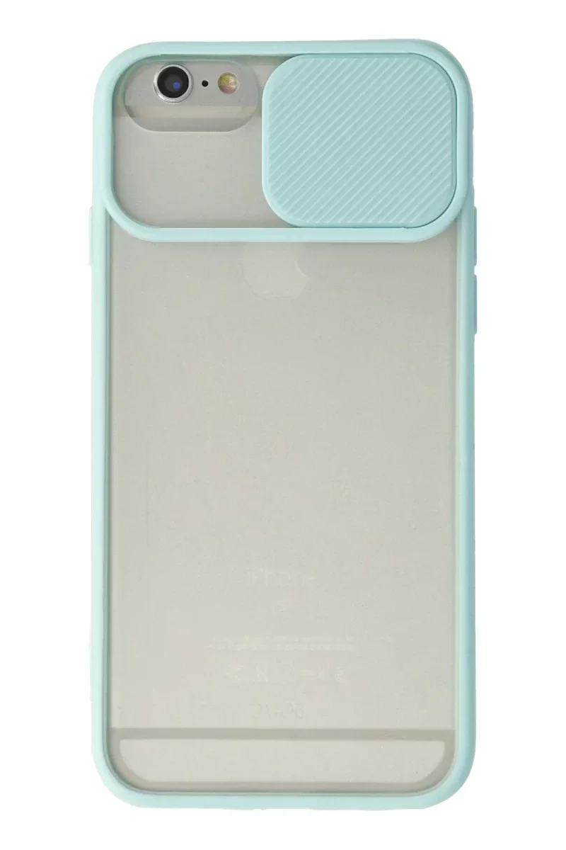Apple iPhone 6 Kılıf Palm Buzlu Kamera Sürgülü Silikon - Turkuaz Apple iPhone 6 Kılıf Palm Buzlu Kamera Sürgülü Silikon - Turkuaz