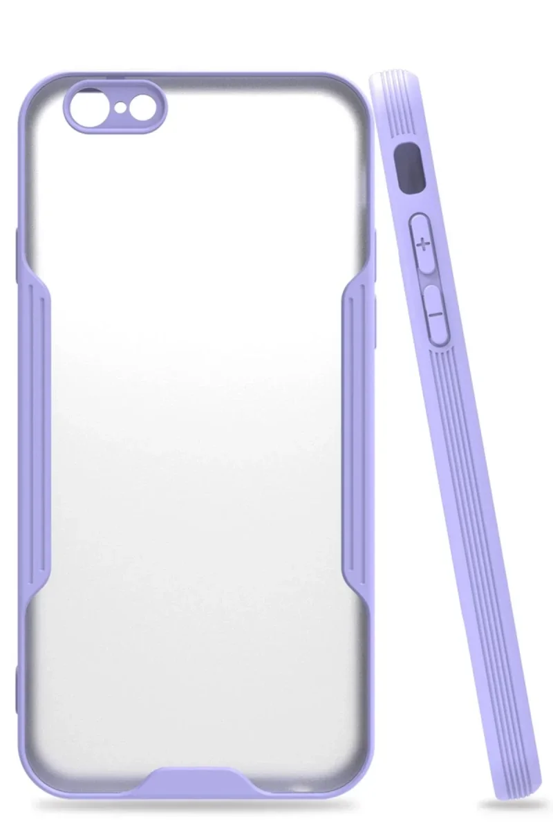 Apple iPhone 6 Kılıf Platin Silikon - Lila