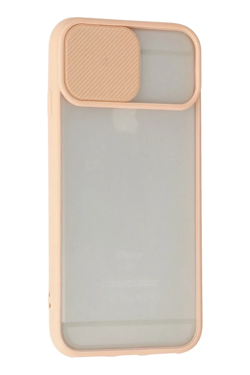 Apple iPhone 6 Plus Kılıf Palm Buzlu Kamera Sürgülü Silikon - Pembe