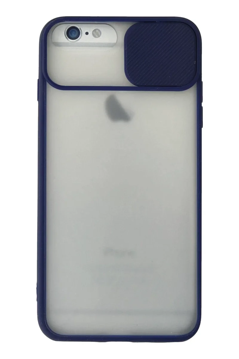 Apple iPhone 6 Plus Kılıf Palm Buzlu Kamera Sürgülü Silikon - Lacivert Apple iPhone 6 Plus Kılıf Palm Buzlu Kamera Sürgülü Silikon - Lacivert