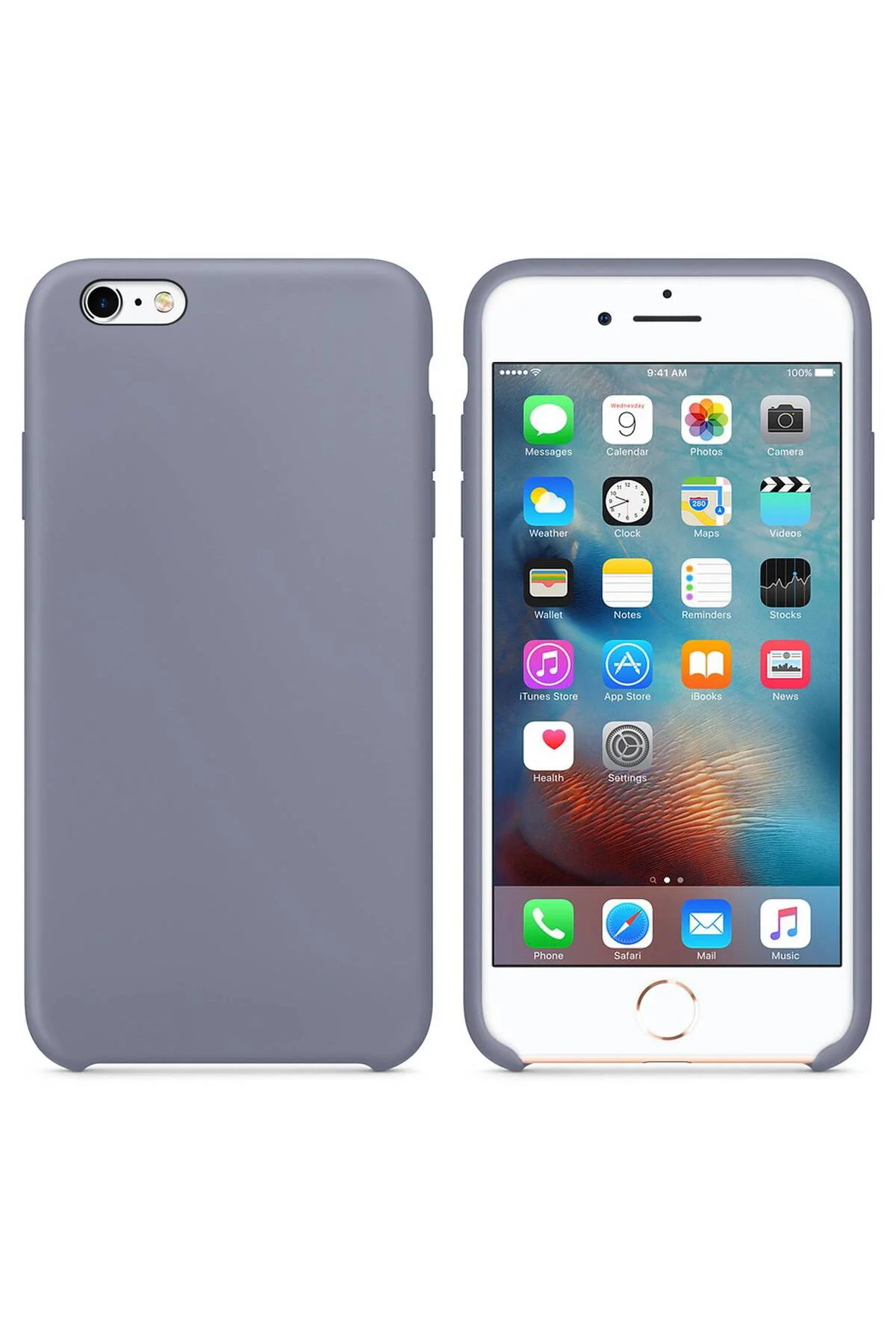 Apple iPhone 6 Plus Altı Açık Liquit Lansman Silikon Elegant Mavi