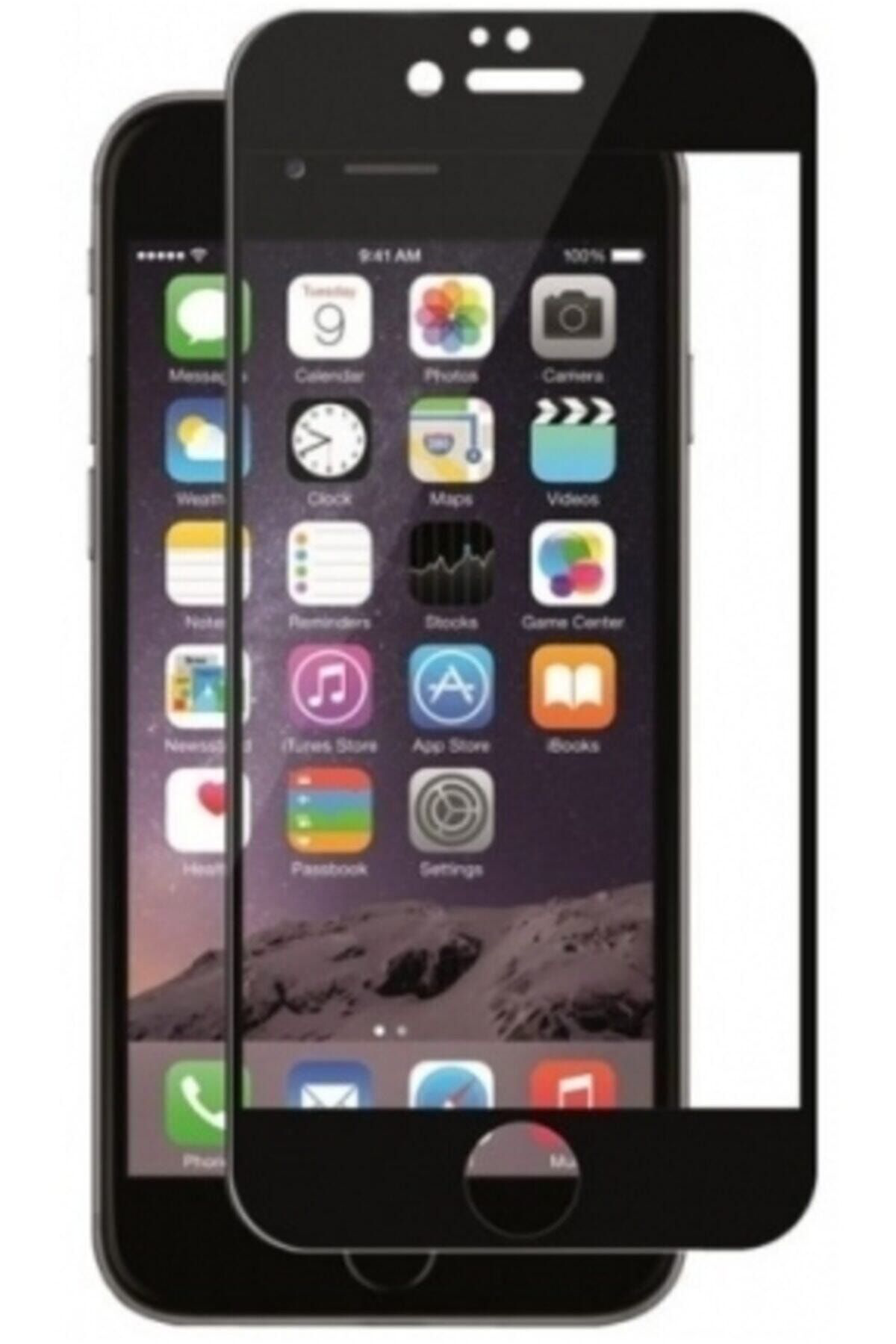 Apple Iphone 6/6s Siyah Tam Kaplayan 5d Mat Nano Kırılmaz Cam