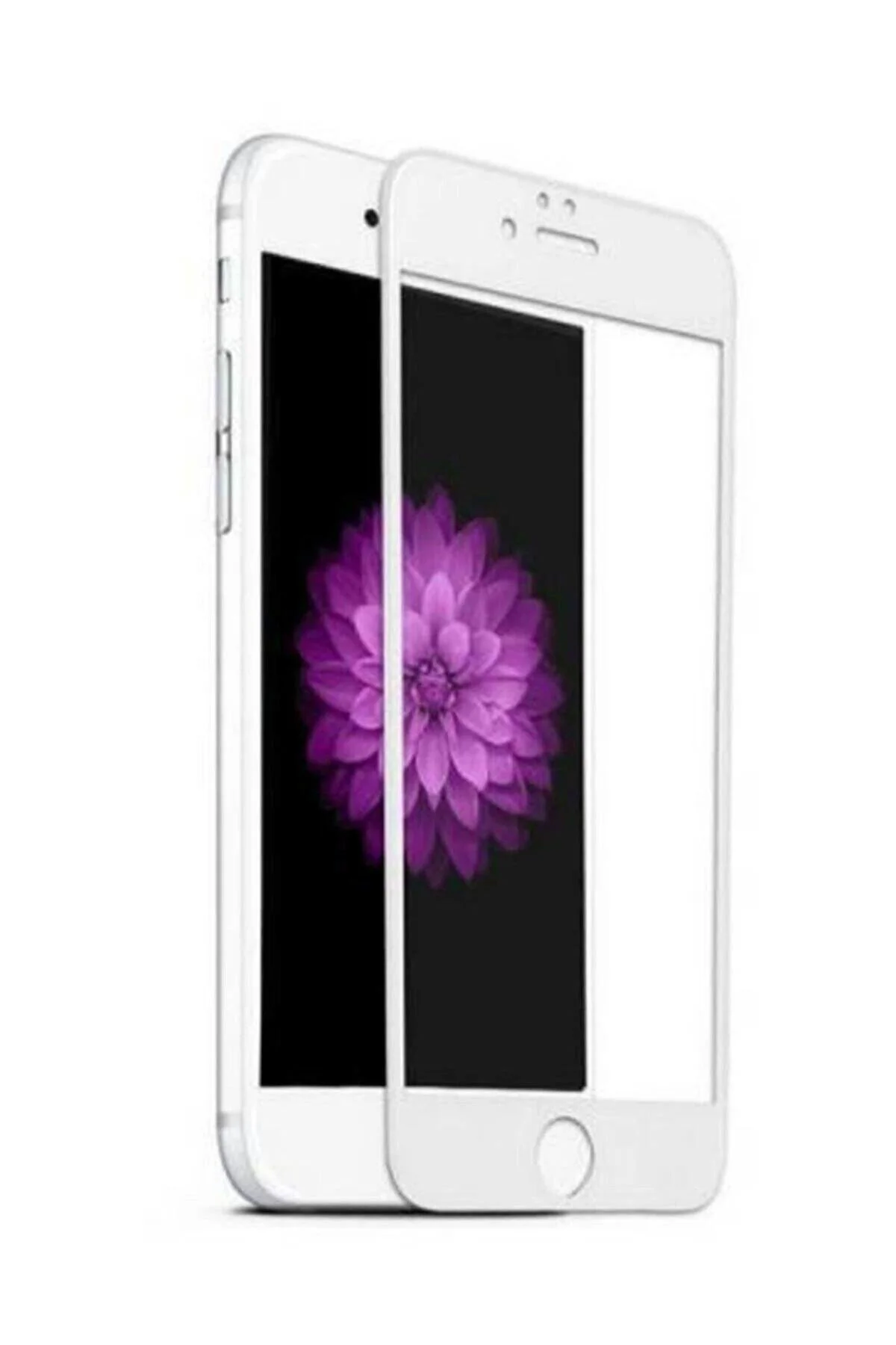 Apple iPhone 6S 6D Tam Kaplayan Full Cam Ekran Koruyucu Beyaz