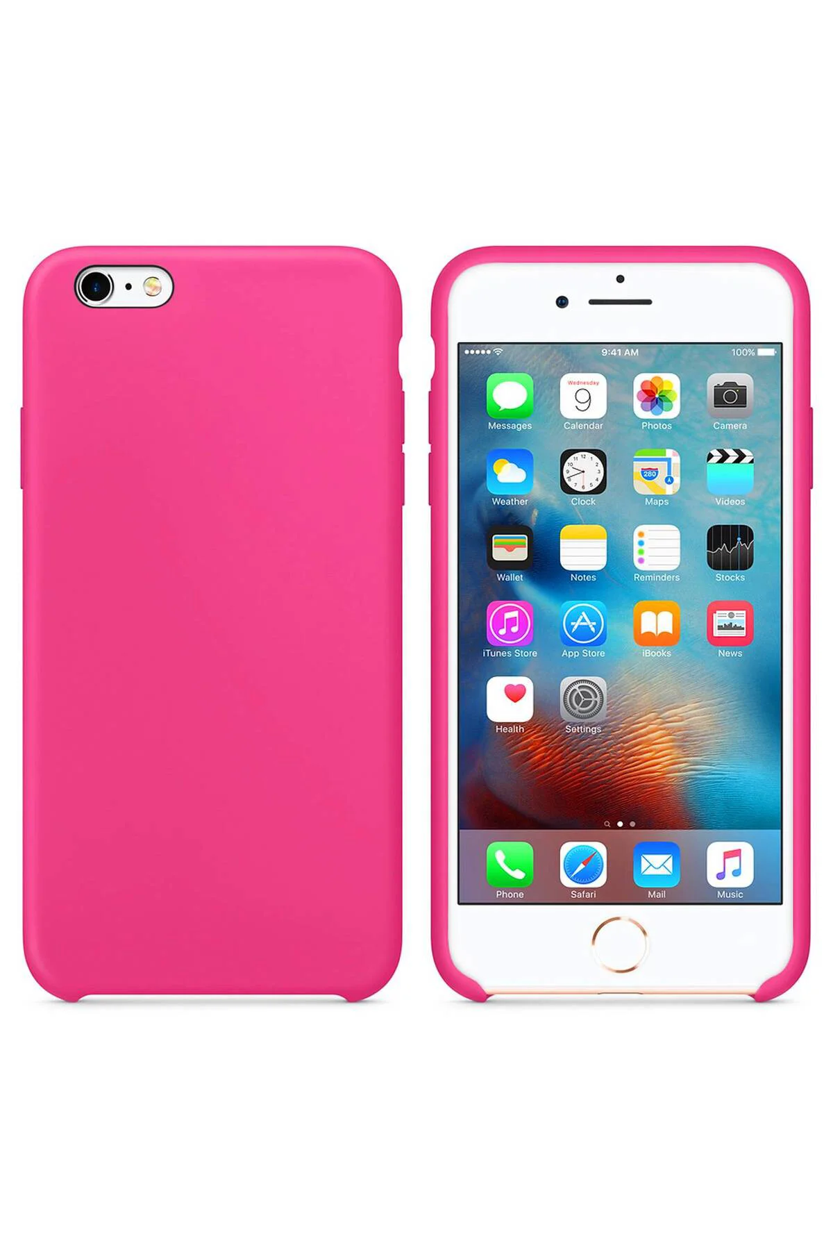 Apple iPhone 6S Altı Açık Liquit Lansman Silikon Glayöl Moru