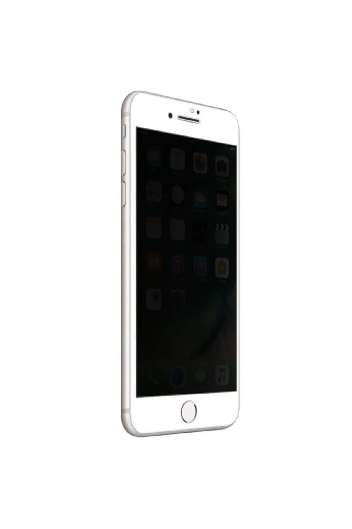 Apple iPhone 6S Gizli Kırılmaz cam Privacy Tam Kaplayan Beyaz