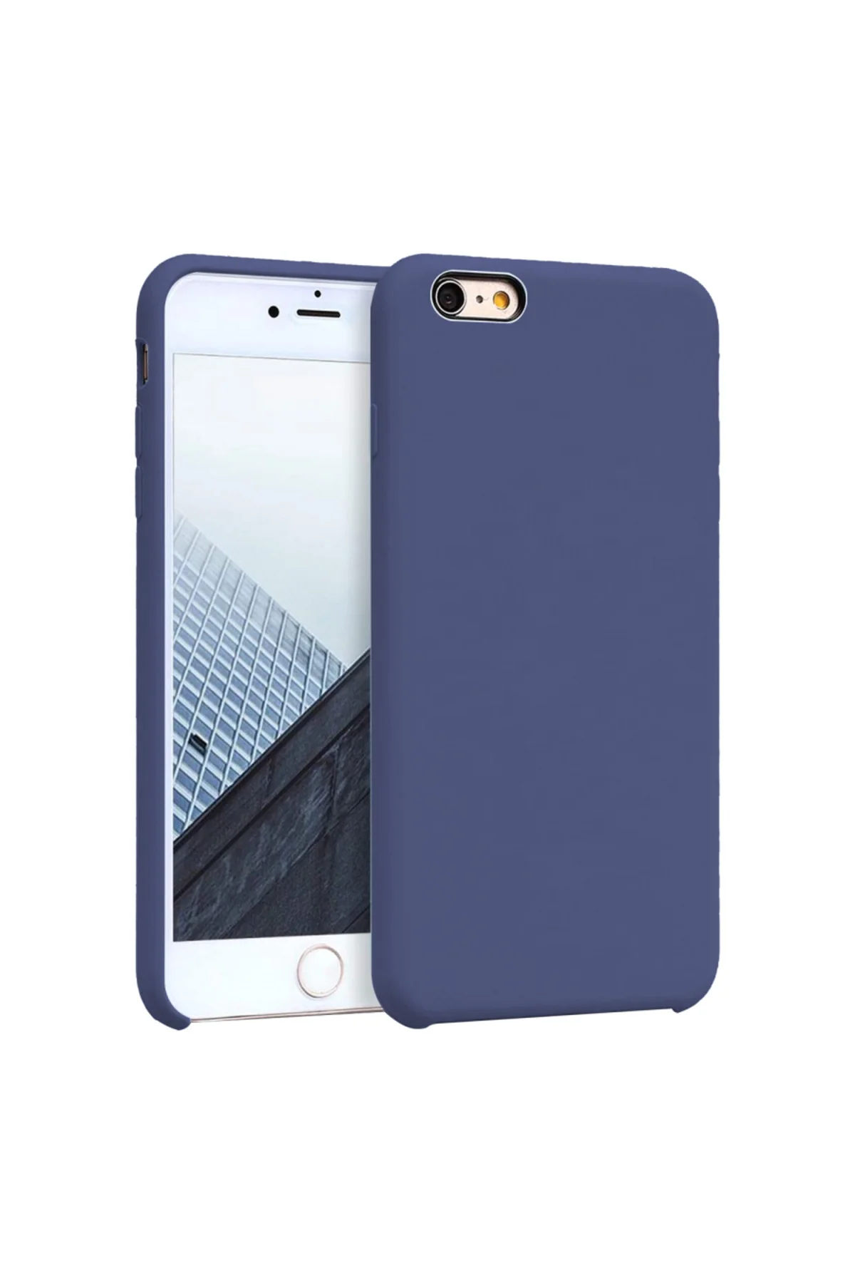 Apple iPhone 6S İnce Mat Silikon Kılıf Lacivert