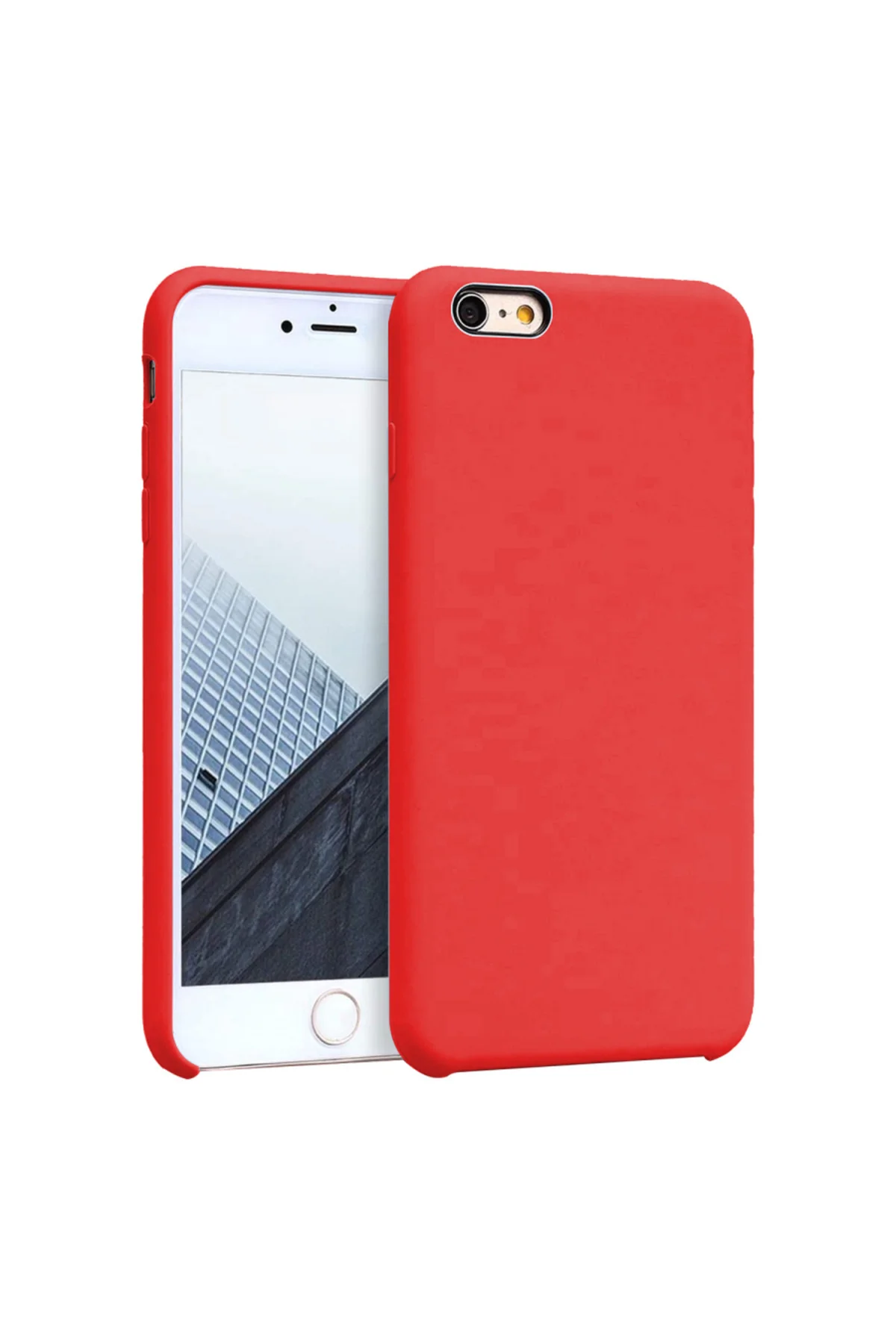 Apple iPhone 6S İnce Mat Silikon Kılıf Kırmızı Apple iPhone 6S İnce Mat Silikon Kılıf Kırmızı