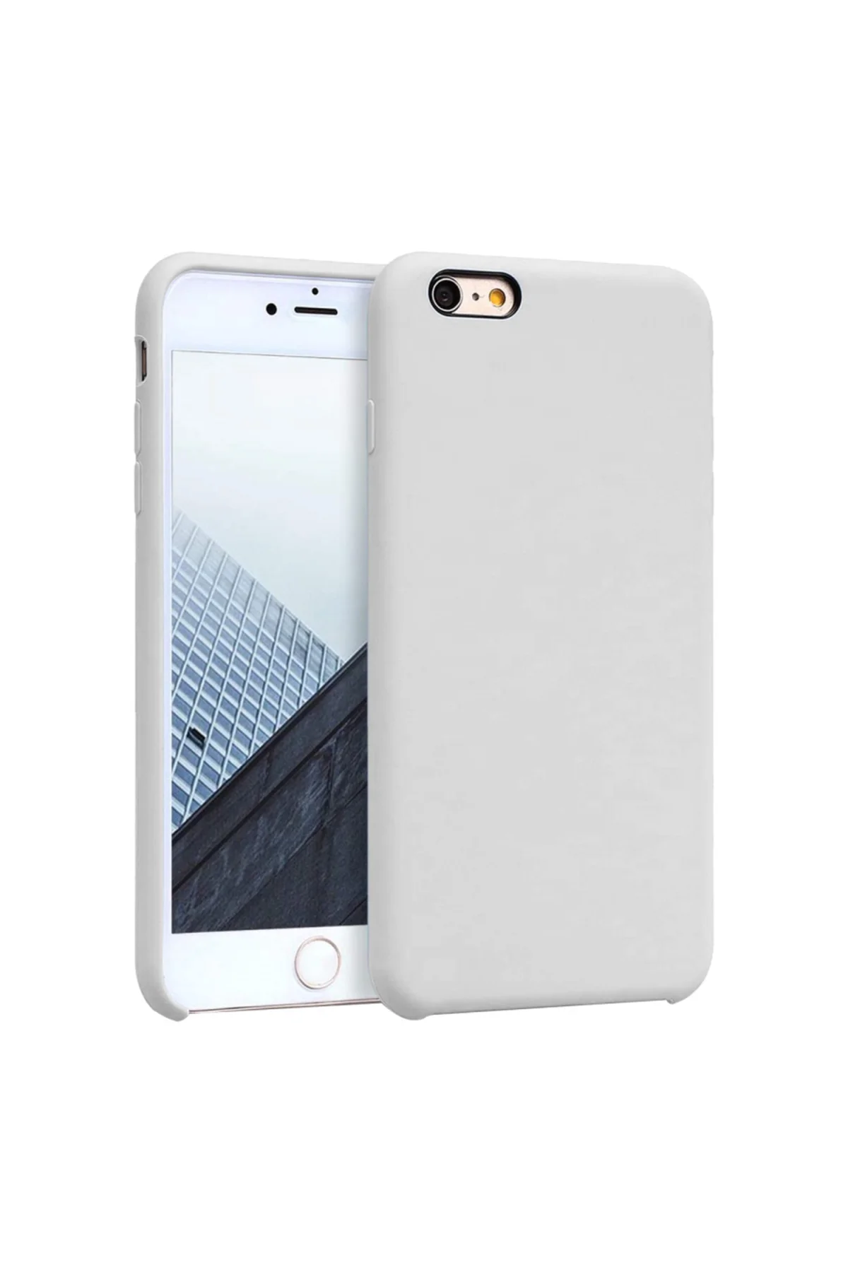 Apple iPhone 6S İnce Mat Silikon Kılıf Beyaz