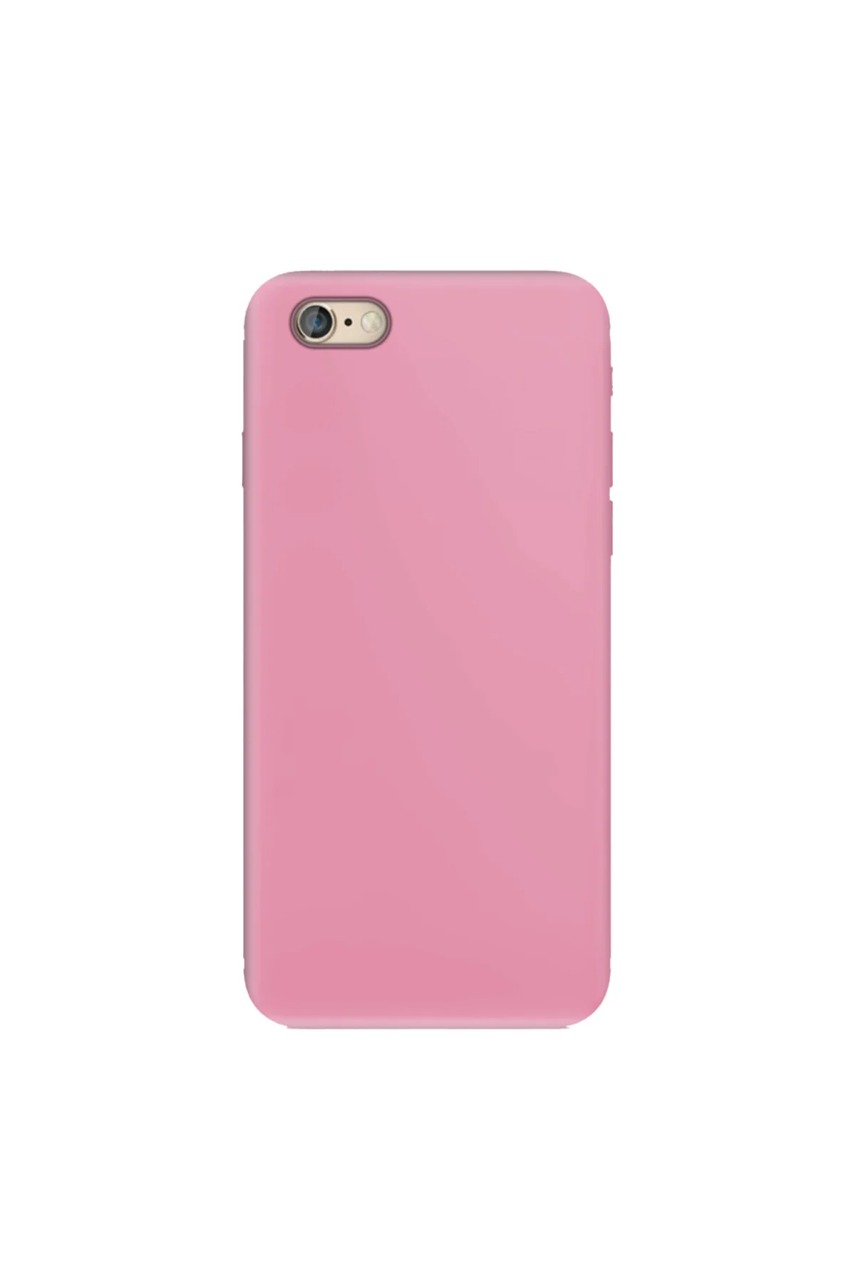 Apple iPhone 6S İnce Mat Silikon Kılıf Pembe