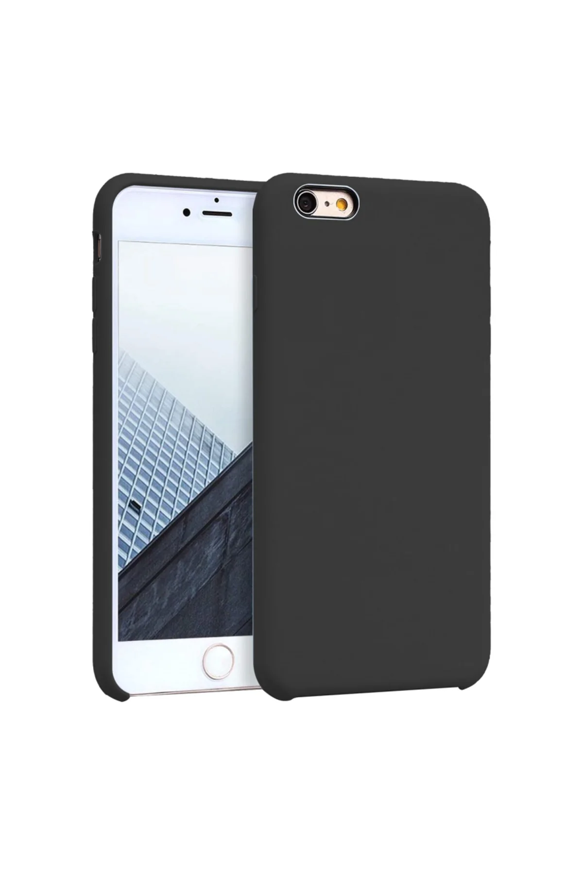 Apple iPhone 6S Plus İnce Mat Silikon Kılıf Siyah