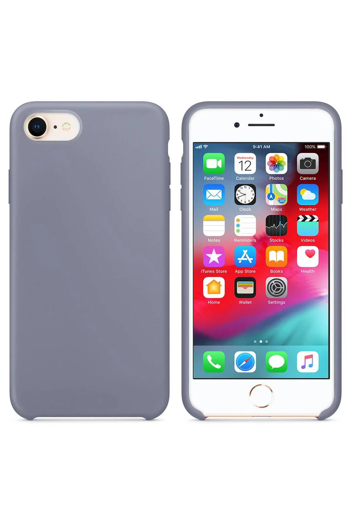 Apple iPhone 7 Altı Açık Liquit Lansman Silikon Elegant Mavi