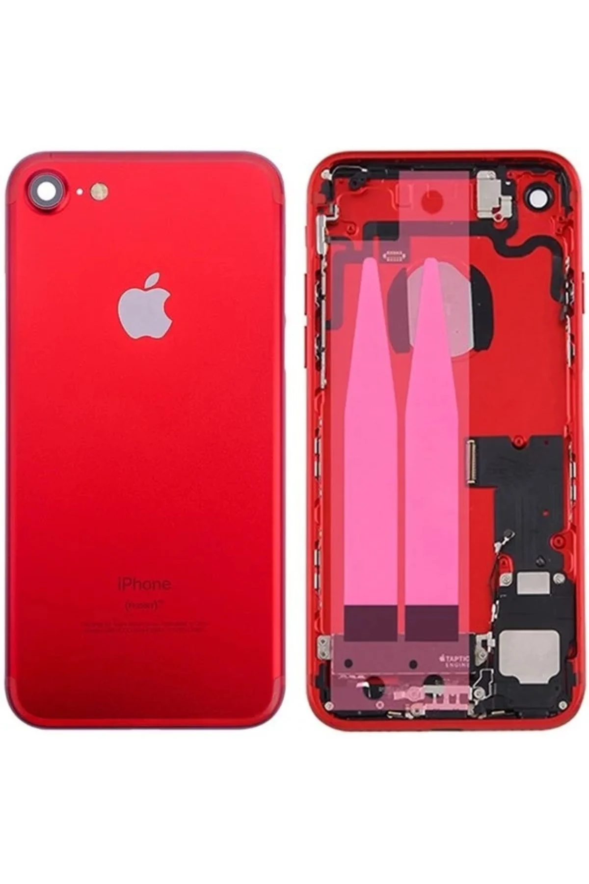 Apple İphone 7 full Dolu Kasa Kapak + Tamir Seti Kırmızı