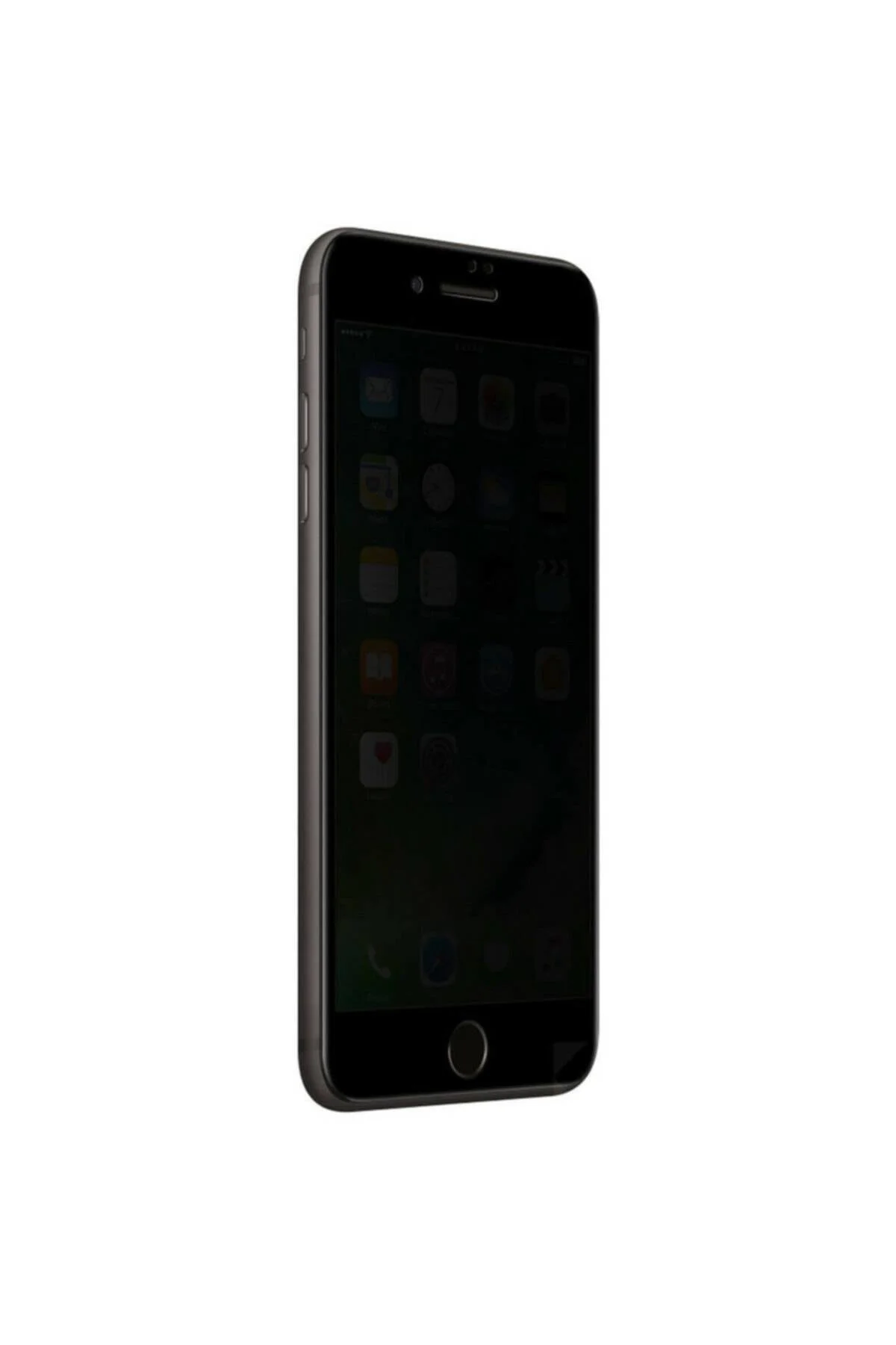 Apple iPhone 7 Gizli Kırılmaz cam Privacy Tam Kaplayan Siyah