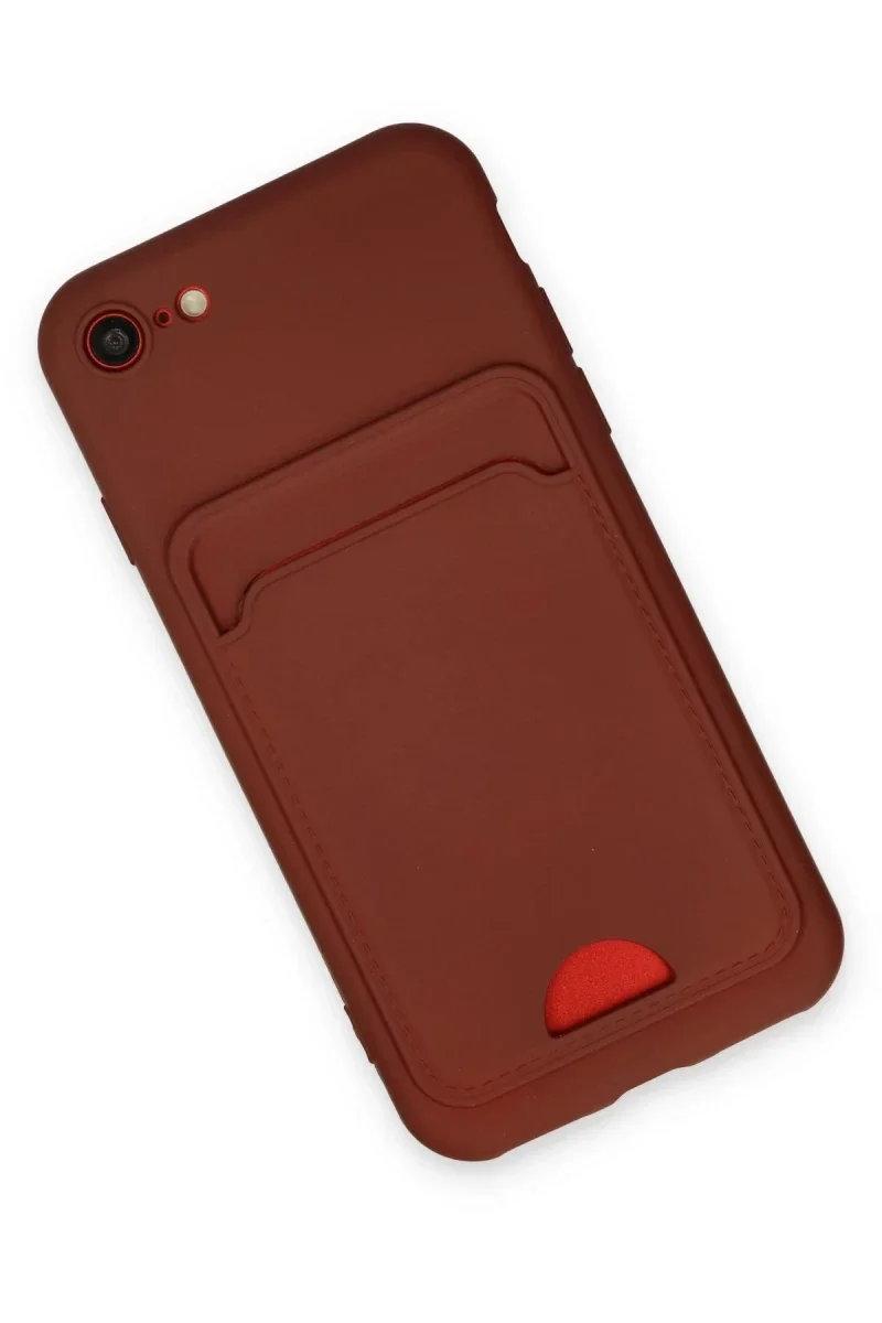 Apple iPhone 7 Kılıf Kelvin Kartvizitli Silikon - Bordo