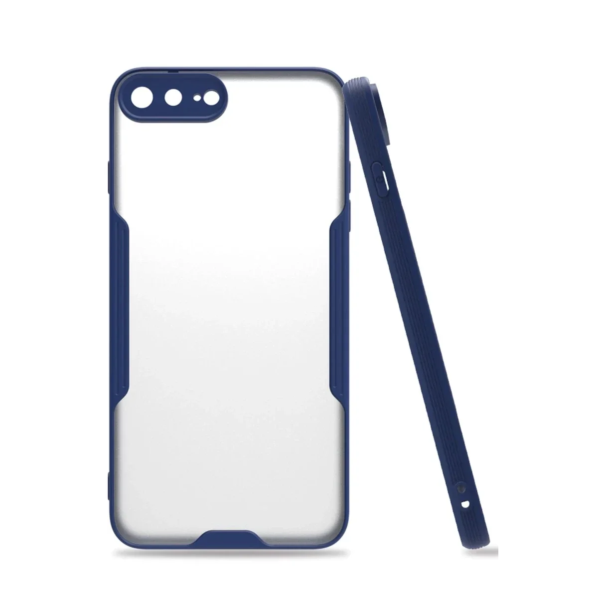 Apple iPhone 7 Plus Kılıf Platin Silikon - Lacivert
