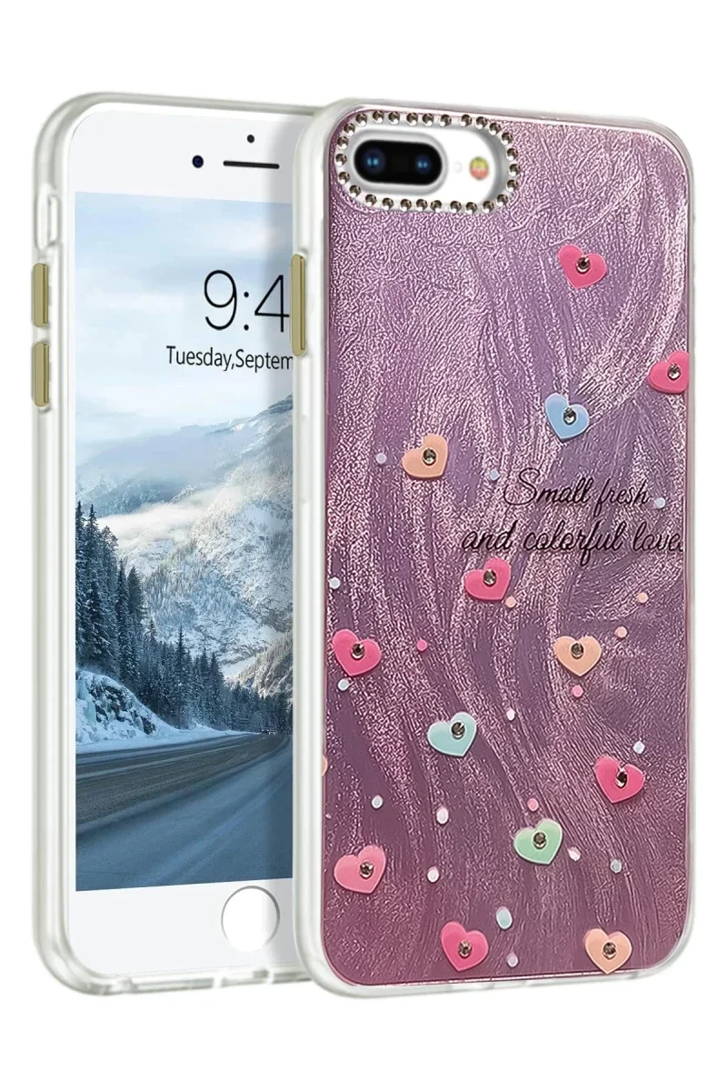 Apple iPhone 7 Plus Kılıf Blade Aynalı Desenli Kapak - Desen 8