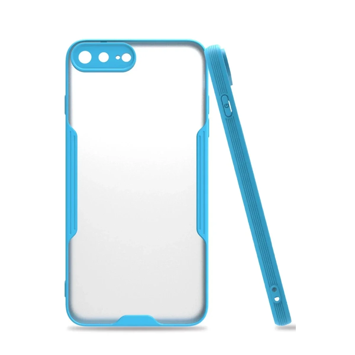 Apple iPhone 7 Plus Kılıf Platin Silikon - Mavi