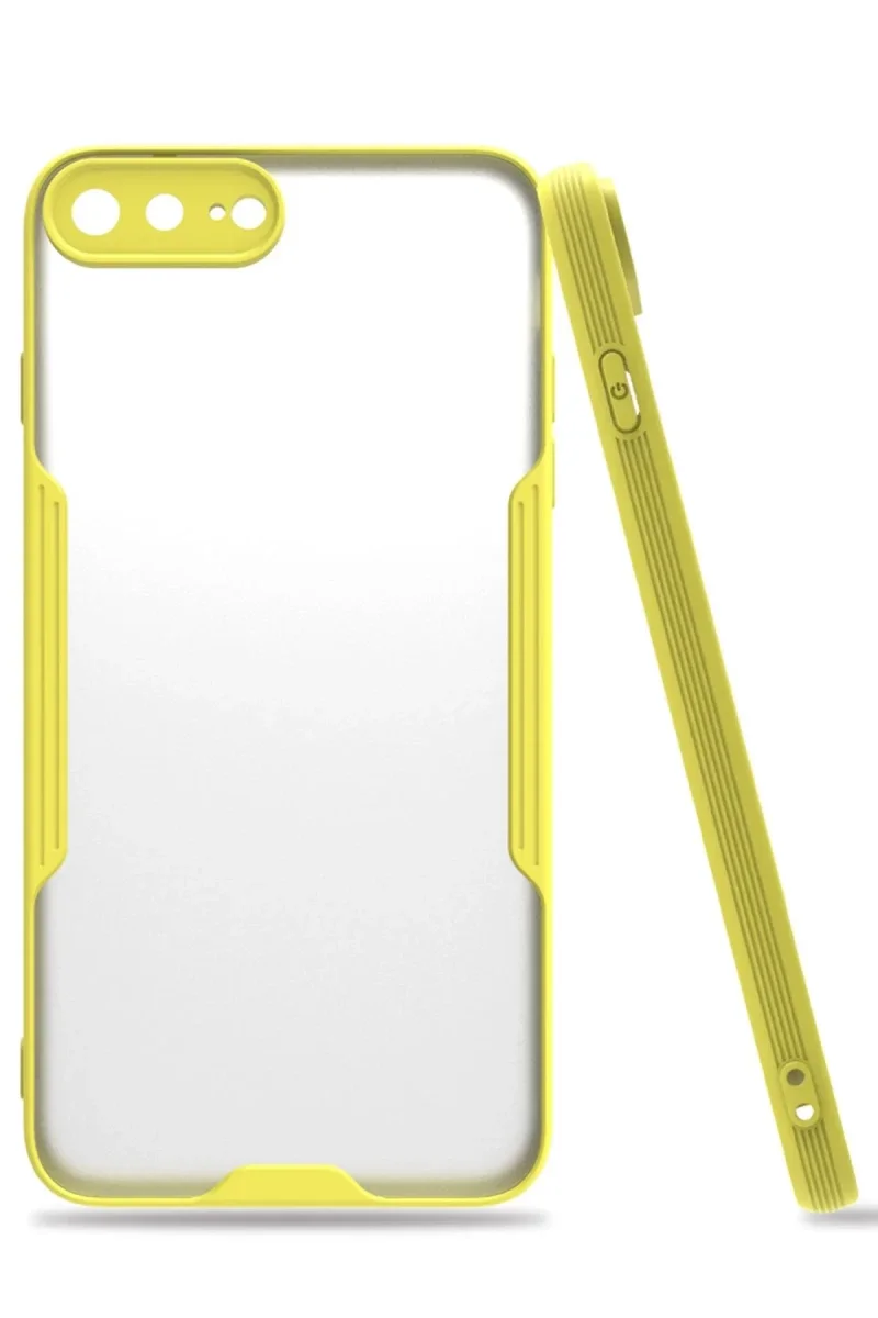 Apple iPhone 7 Plus Kılıf Platin Silikon - Sarı Apple iPhone 7 Plus Kılıf Platin Silikon - Sarı