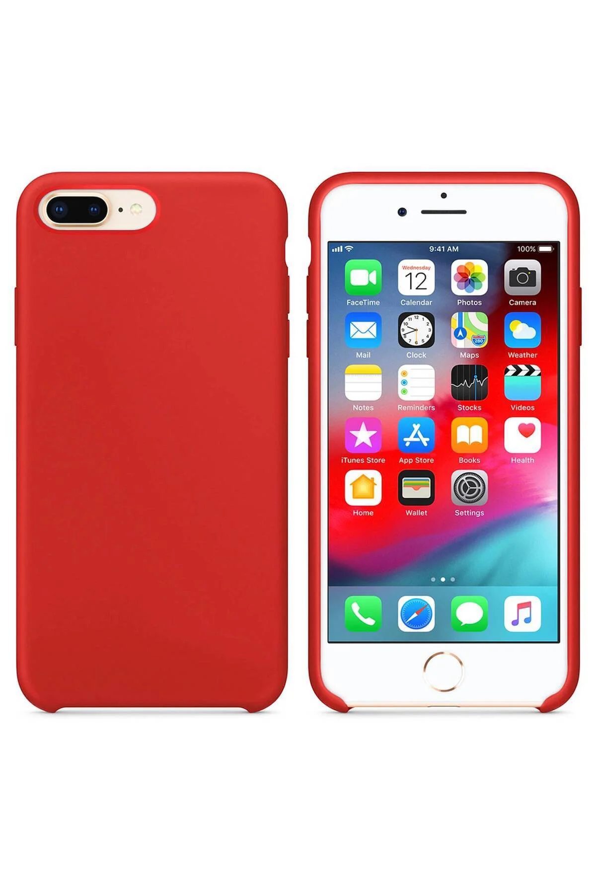 Apple iPhone 7 Plus Altı Açık Liquit Lansman Silikon Gök Mavisi