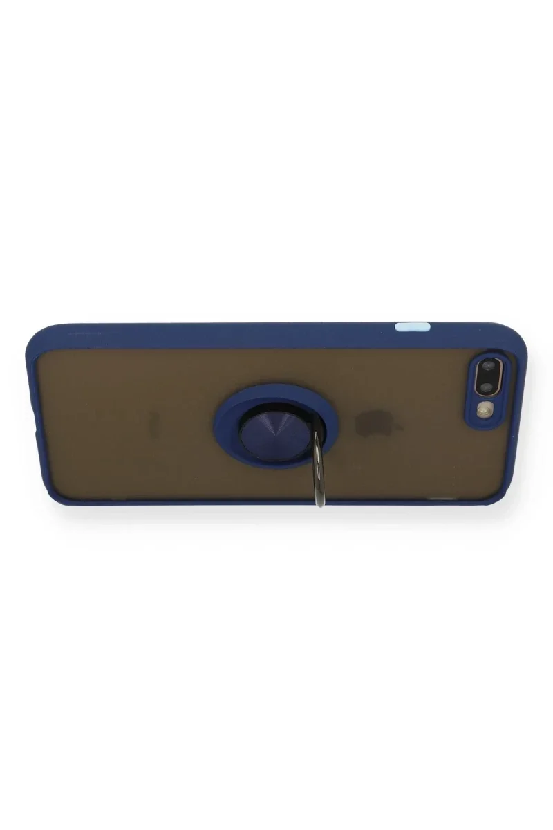 Apple iPhone 7 Plus Kılıf Montreal Yüzüklü Silikon Kapak - Lacivert Apple iPhone 7 Plus Kılıf Montreal Yüzüklü Silikon Kapak - Lacivert