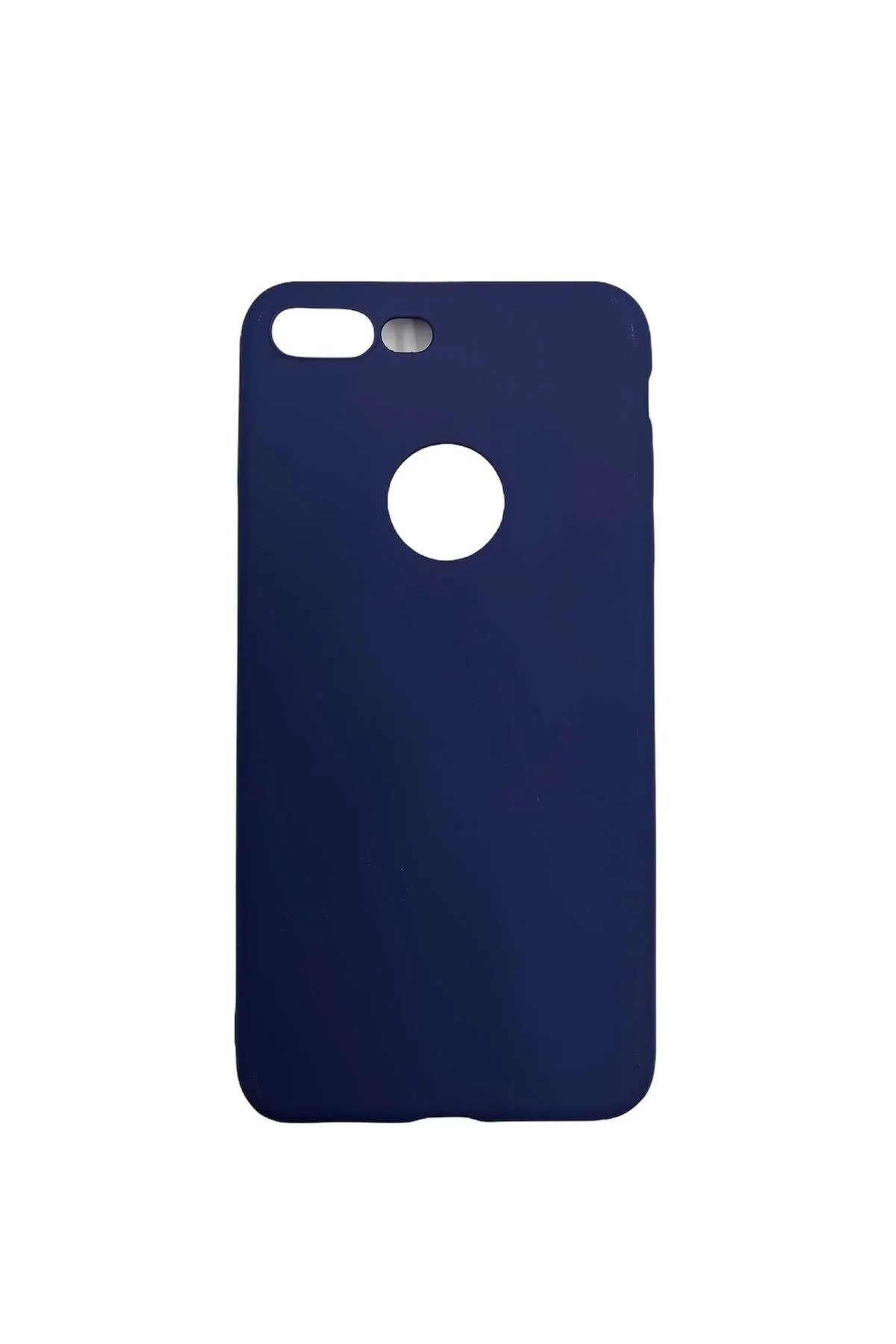 Apple iPhone 7 Plus İnce Mat Detaylı Silikon Kılıf Lacivert