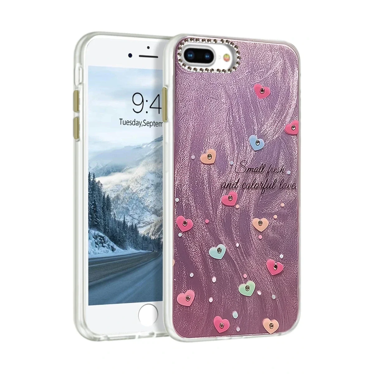 Apple iPhone 7 Plus Kılıf Blade Aynalı Desenli Kapak - Desen 8