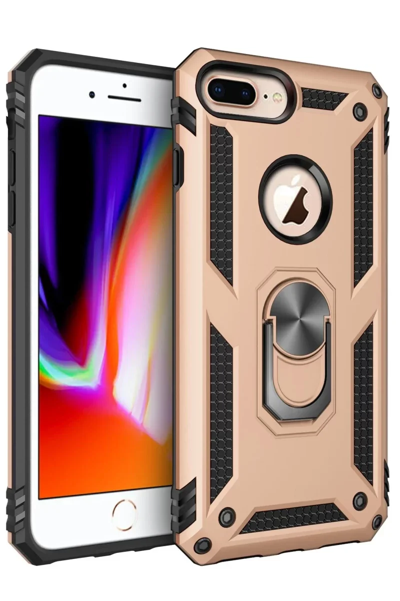 Apple iPhone 7 Plus Kılıf Sofya Yüzüklü Silikon Kapak - Gold Apple iPhone 7 Plus Kılıf Sofya Yüzüklü Silikon Kapak - Gold