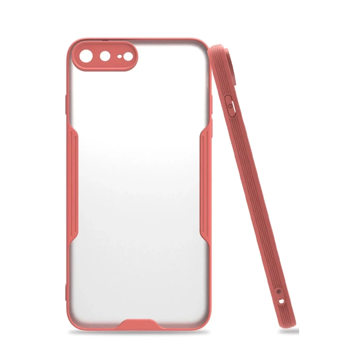 Apple iPhone 7 Plus Kılıf Platin Silikon - Pembe