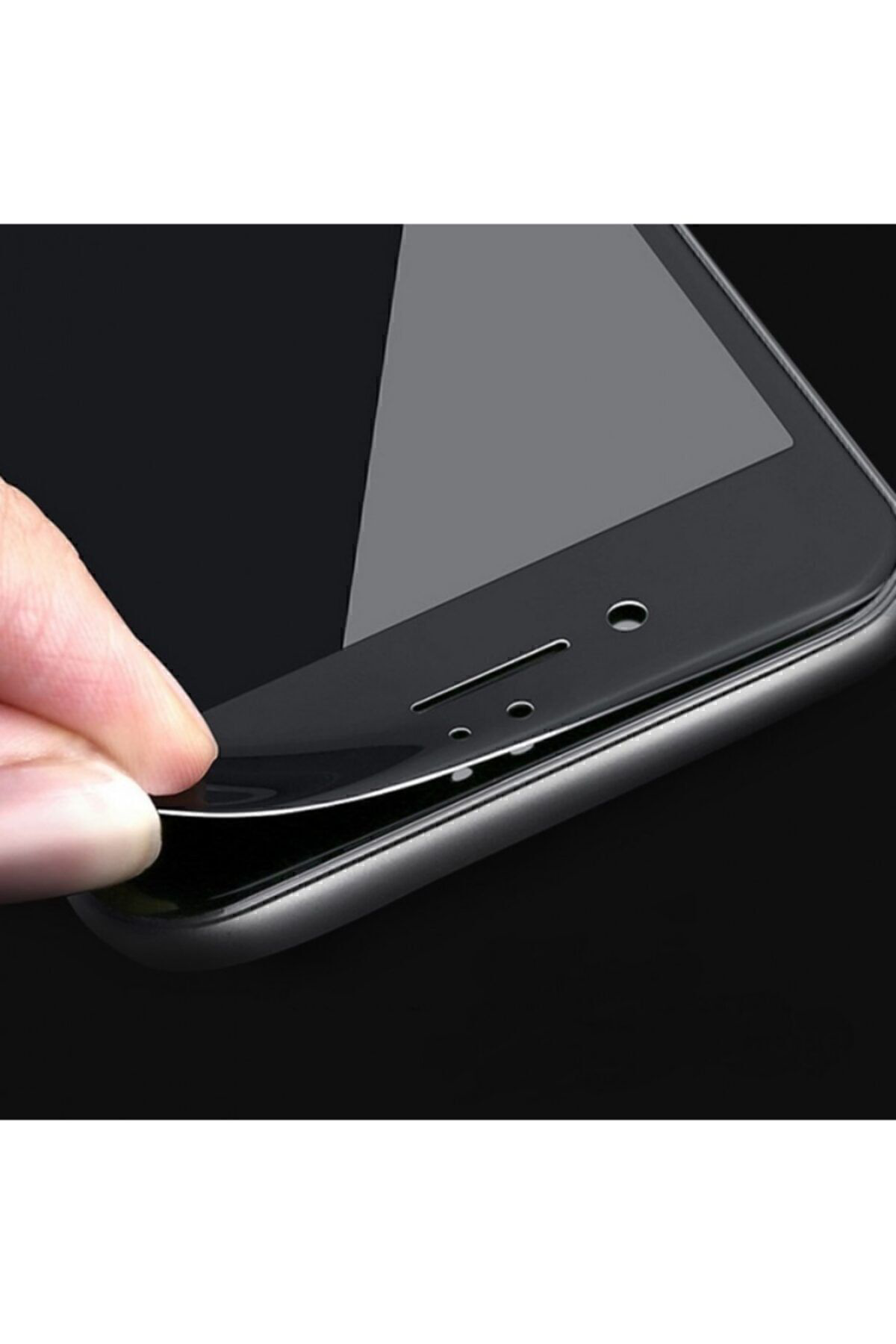 Apple Iphone 7/8 Plus Siyah Tam Kaplayan 5d Mat Nano Kırılmaz Cam