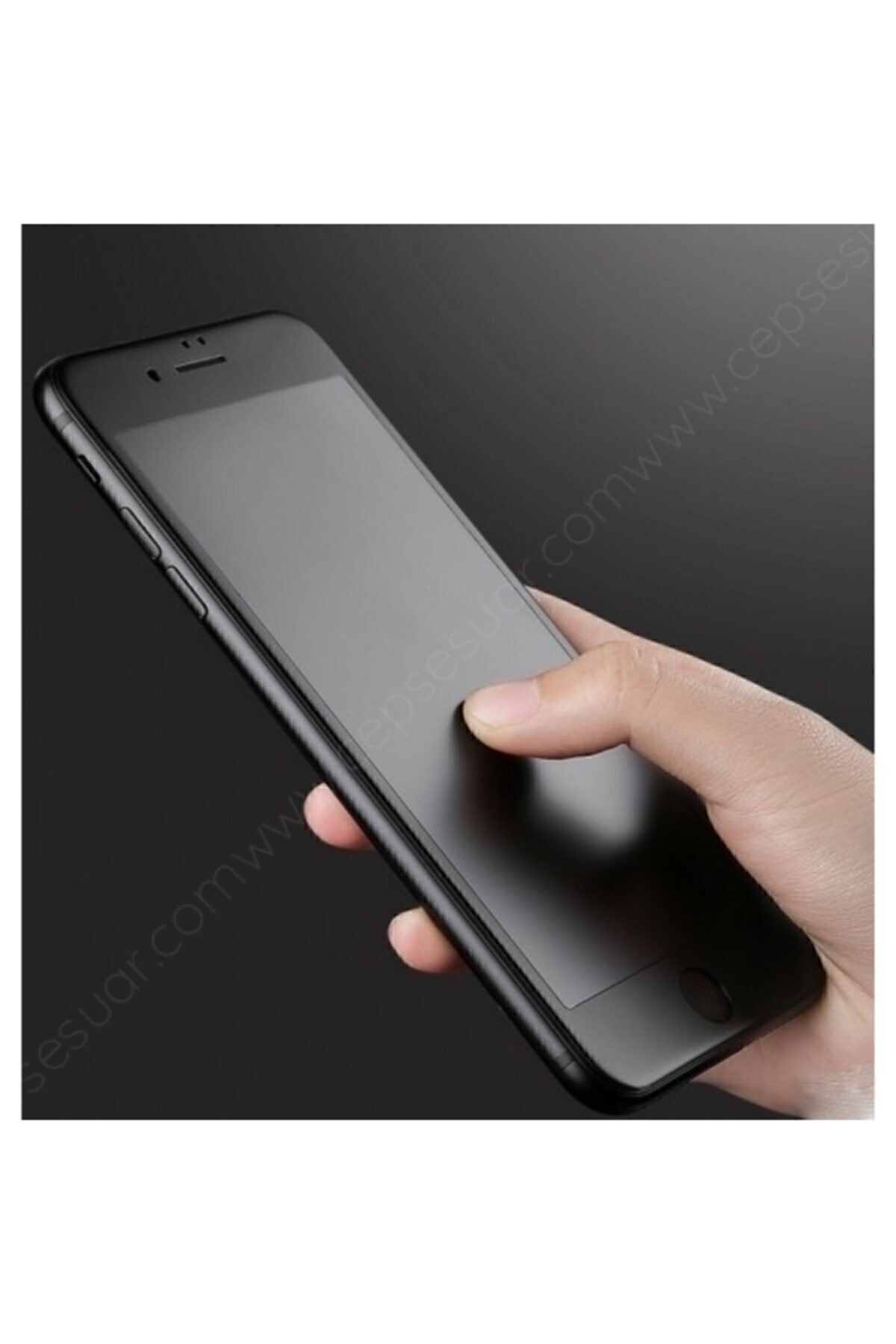Apple Iphone 7/8 Plus Siyah Tam Kaplayan 5d Mat Nano Kırılmaz Cam