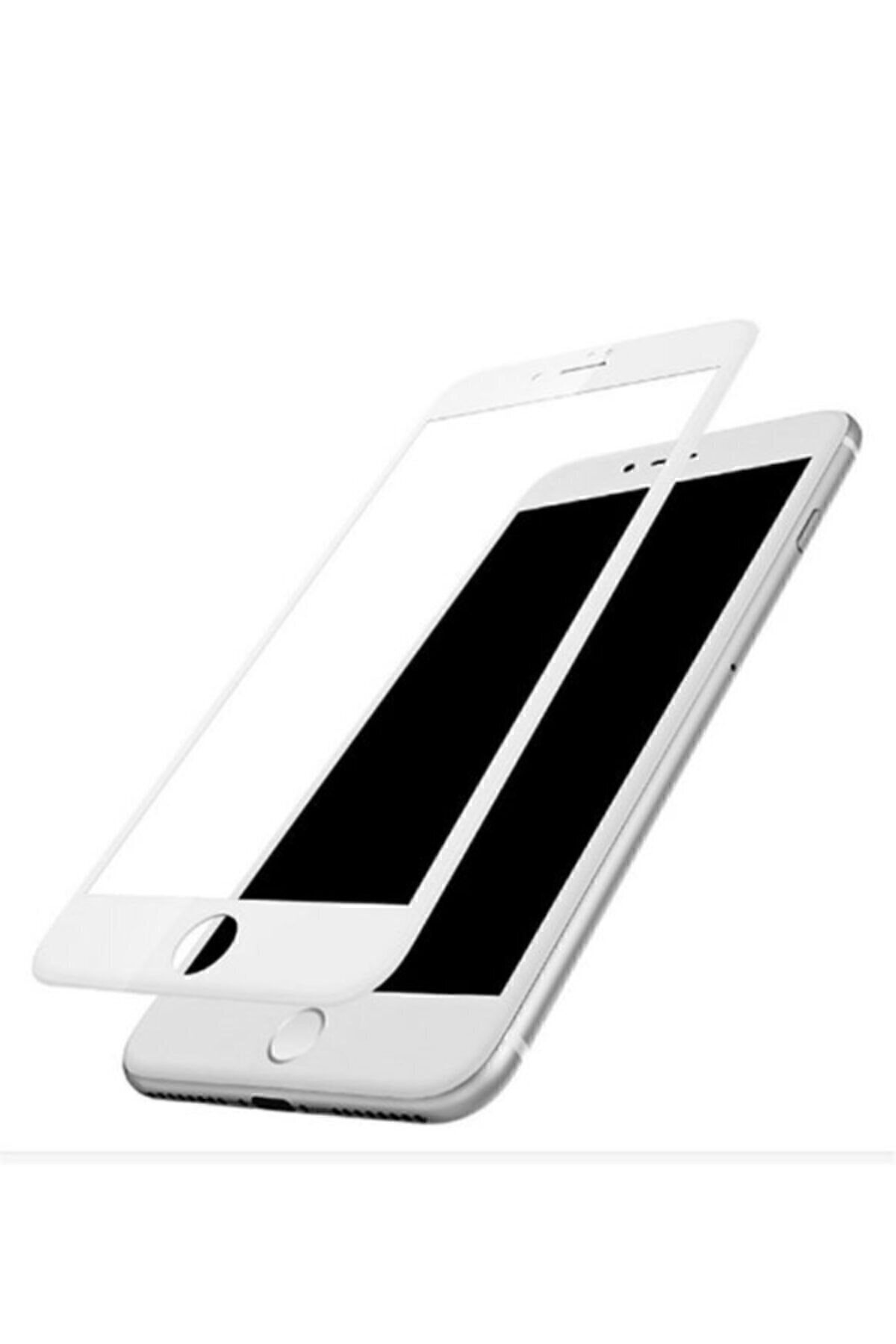 Apple Iphone 7/8 Plus Beyaz Tam Kaplayan 5d Mat Nano Kırılmaz Cam