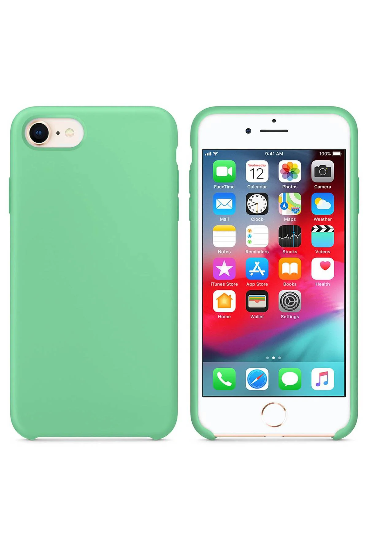 Apple Iphone 8 Altı Açık Liquit Lansman Silikon Kehribar Turuncusu