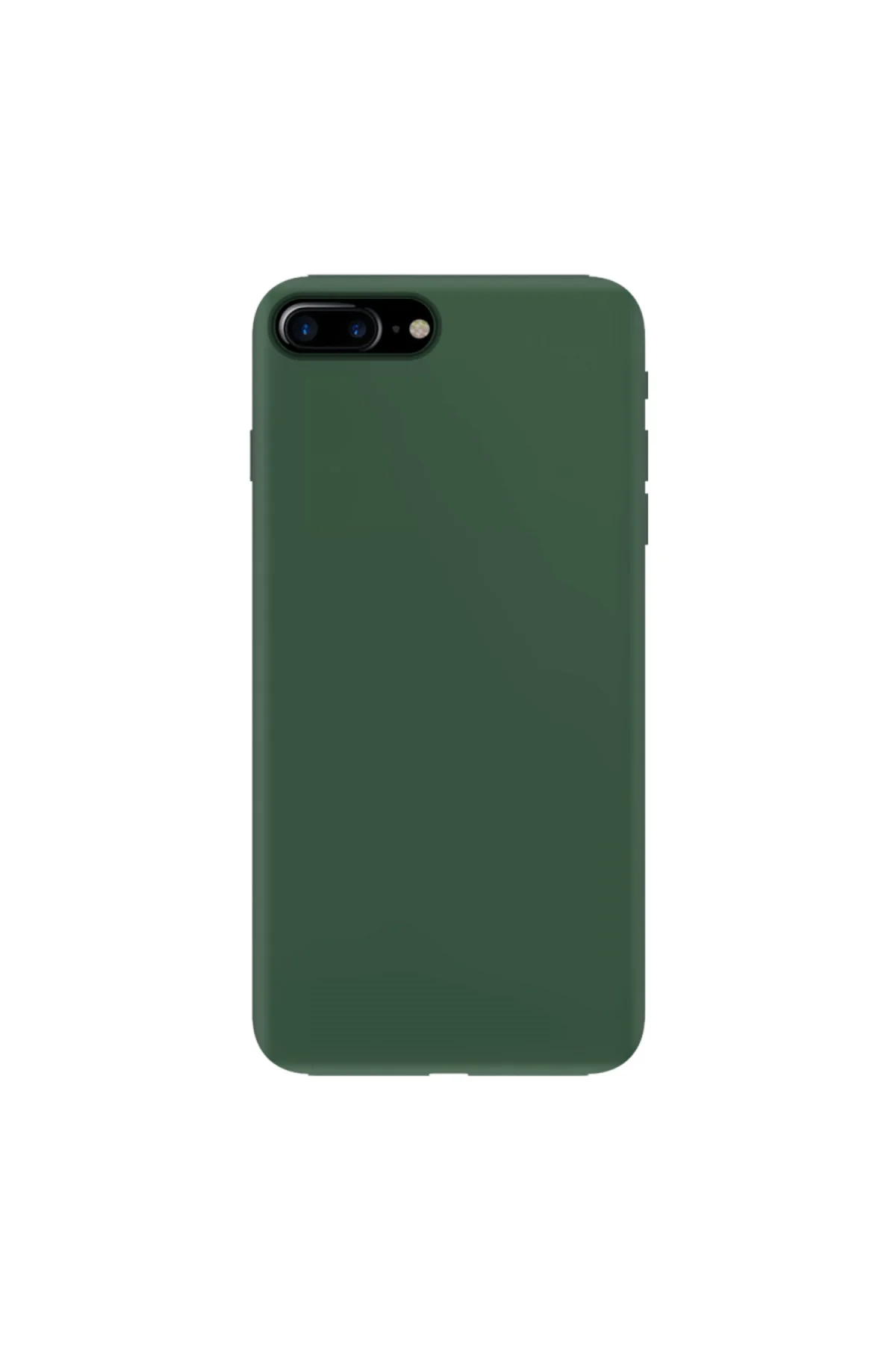 Apple iPhone 8 Plus İnce Mat Silikon Kılıf Haki