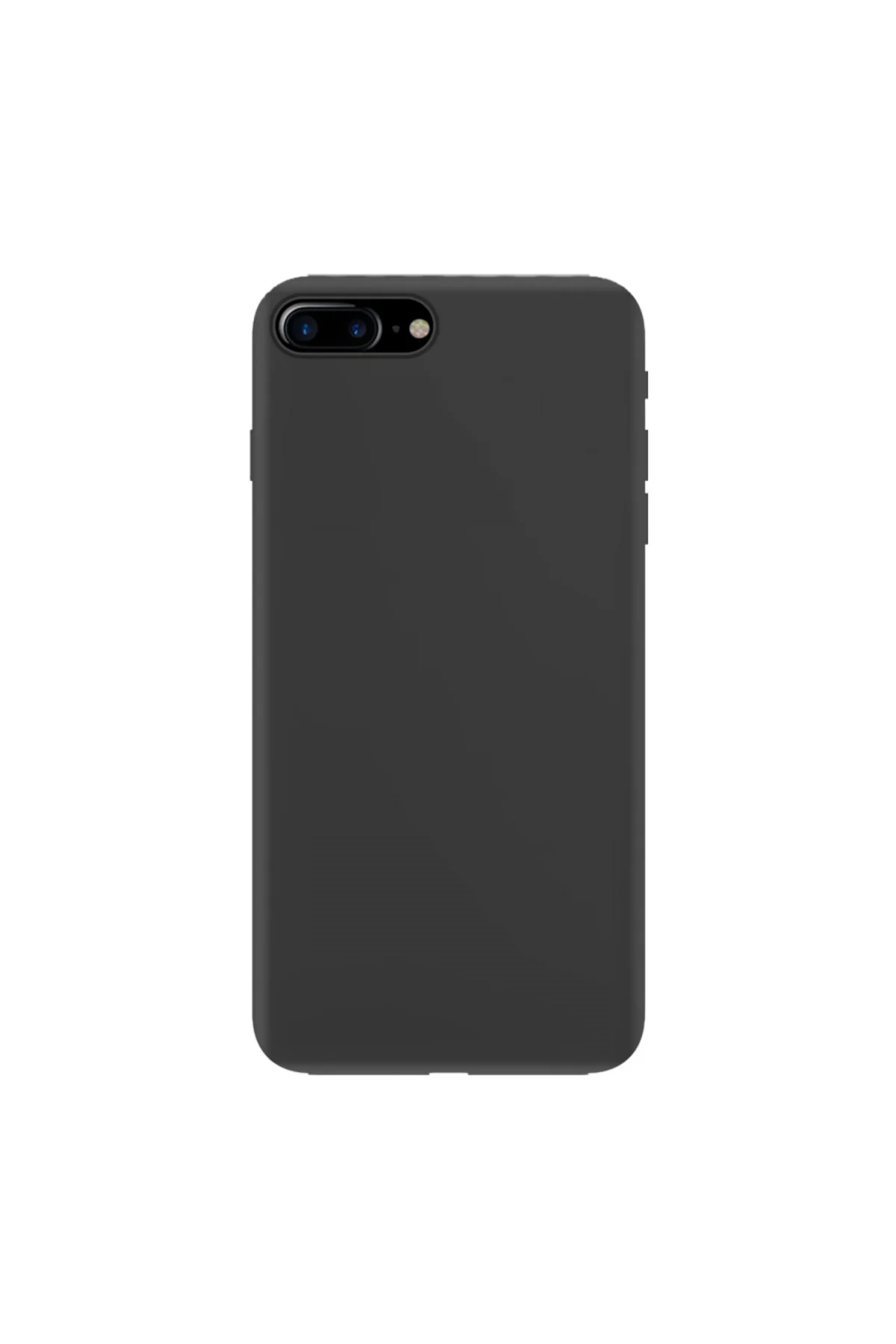 Apple iPhone 8 Plus İnce Mat Silikon Kılıf Siyah