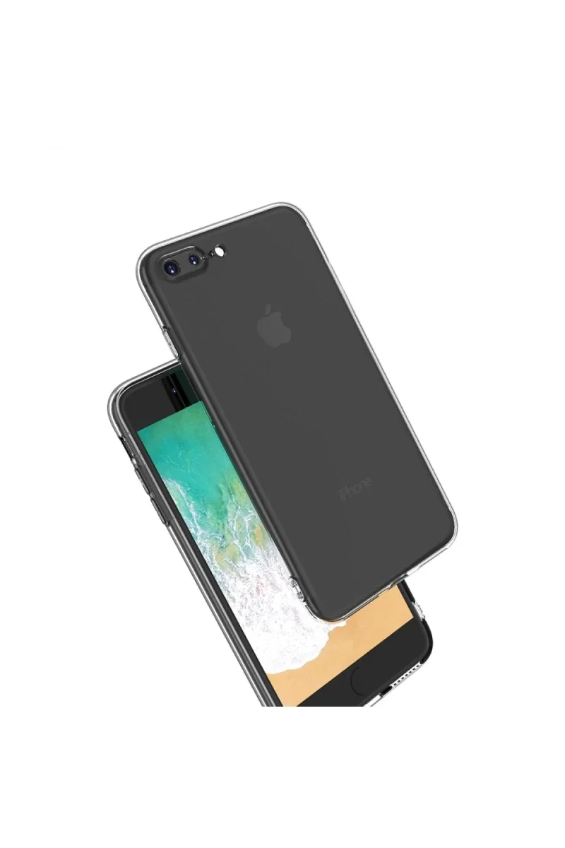 Apple iPhone 8 Plus Kılıf Deluxe 2mm Şeffaf Silikon Apple iPhone 8 Plus Kılıf Deluxe 2mm Şeffaf Silikon