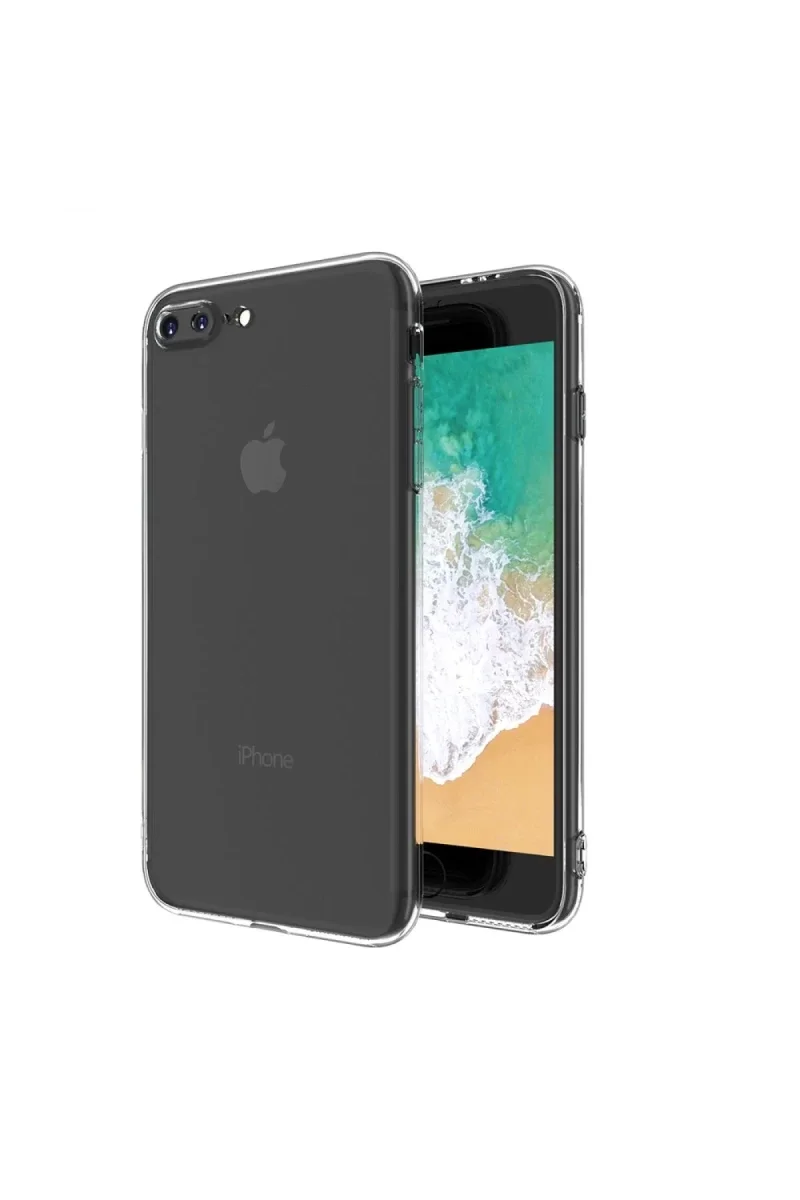 Apple iPhone 8 Plus Kılıf Deluxe 2mm Şeffaf Silikon Apple iPhone 8 Plus Kılıf Deluxe 2mm Şeffaf Silikon