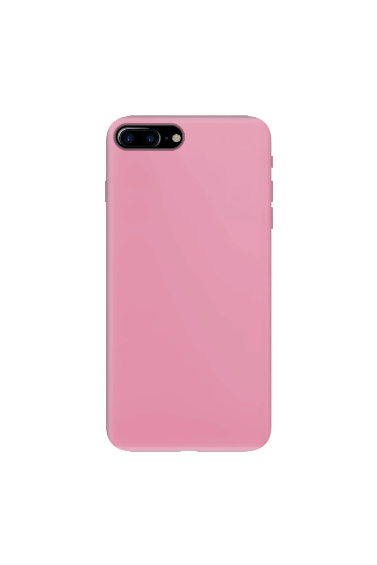 Apple iPhone 8 Plus İnce Mat Silikon Kılıf Pembe