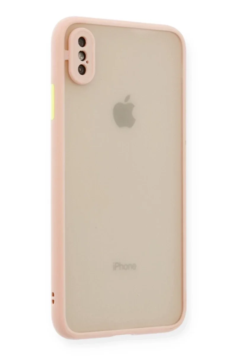 Apple iPhone X Kılıf Montreal Silikon Kapak - Pembe Apple iPhone X Kılıf Montreal Silikon Kapak - Pembe