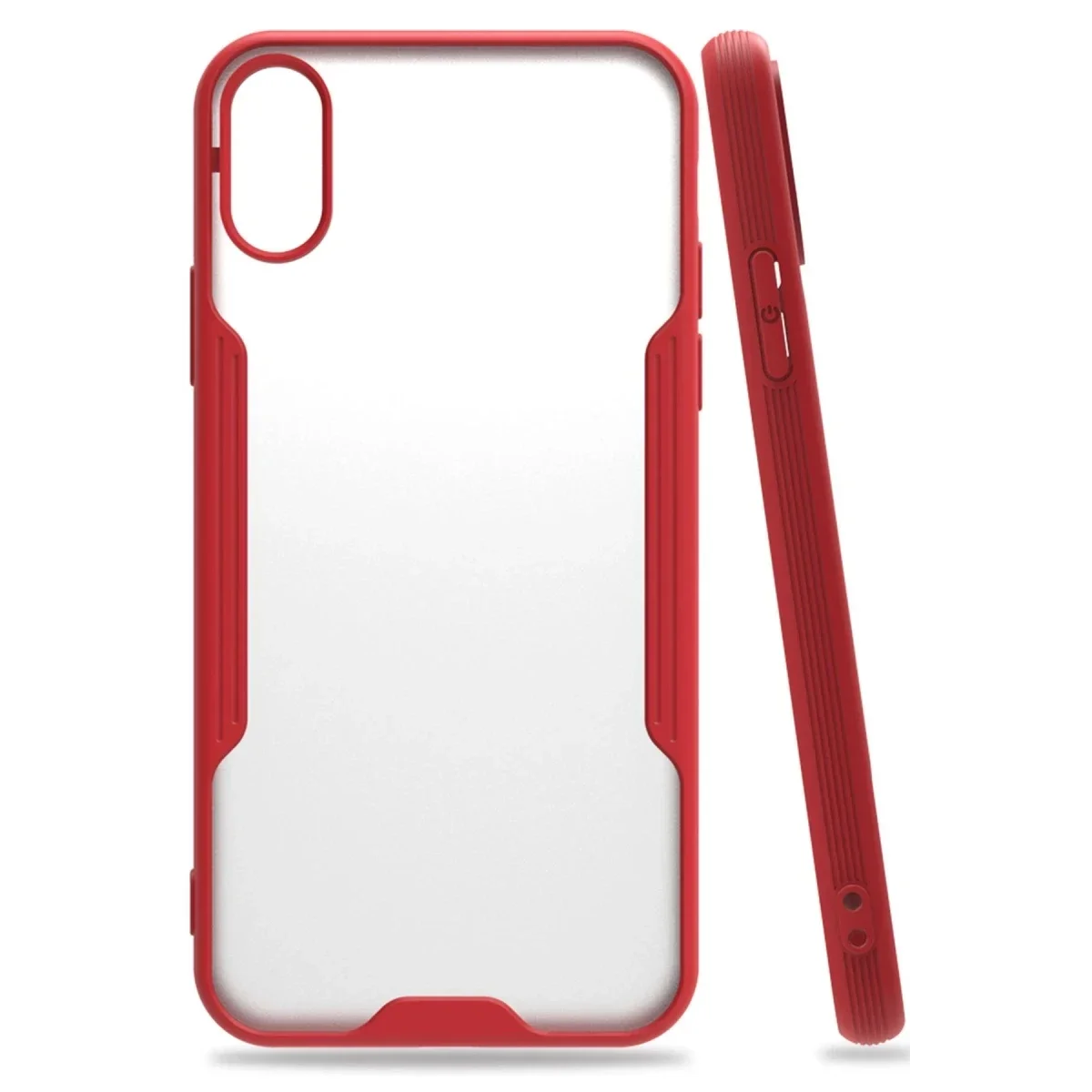 Apple iPhone X Kılıf Platin Silikon - Kırmızı Apple iPhone X Kılıf Platin Silikon - Kırmızı