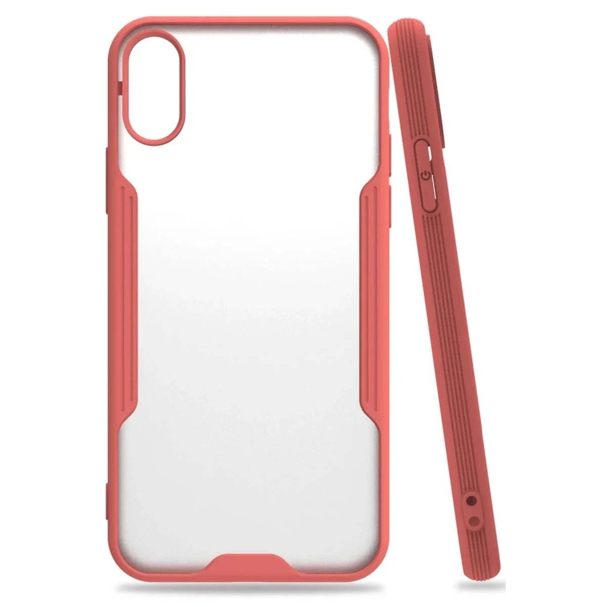 Apple iPhone X Kılıf Platin Silikon - Pembe
