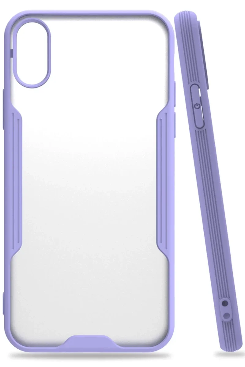 Apple iPhone X Kılıf Platin Silikon - Lila Apple iPhone X Kılıf Platin Silikon - Lila