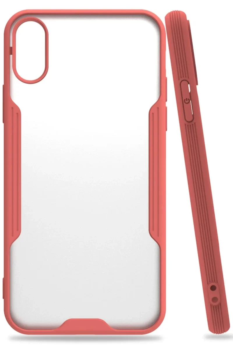 Apple iPhone X Kılıf Platin Silikon - Pembe