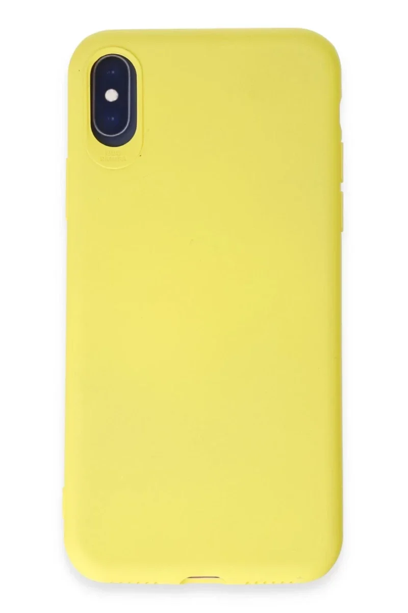 Apple iPhone X Kılıf First Silikon - Sarı Apple iPhone X Kılıf First Silikon - Sarı